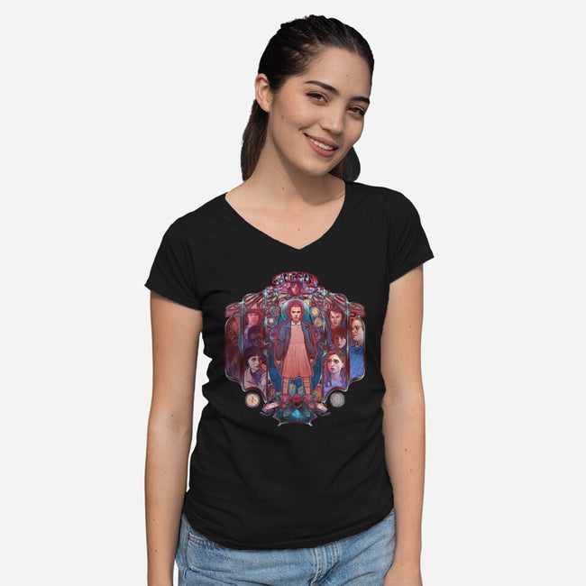 Stranger Nouveau-womens v-neck tee-MeganLara