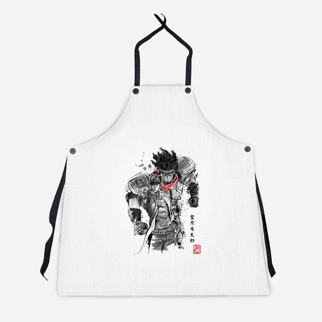 Strength, Speed and Precision-unisex kitchen apron-DrMonekers