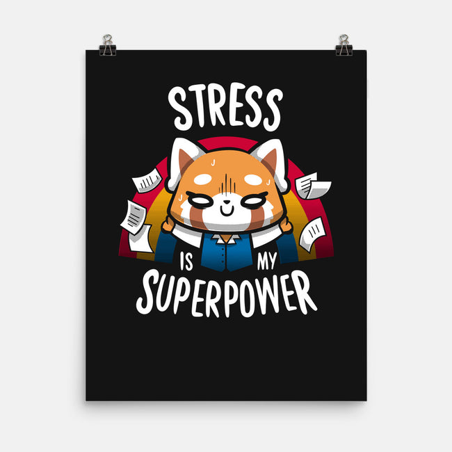 Stress is my superpower-none matte poster-typhoonic