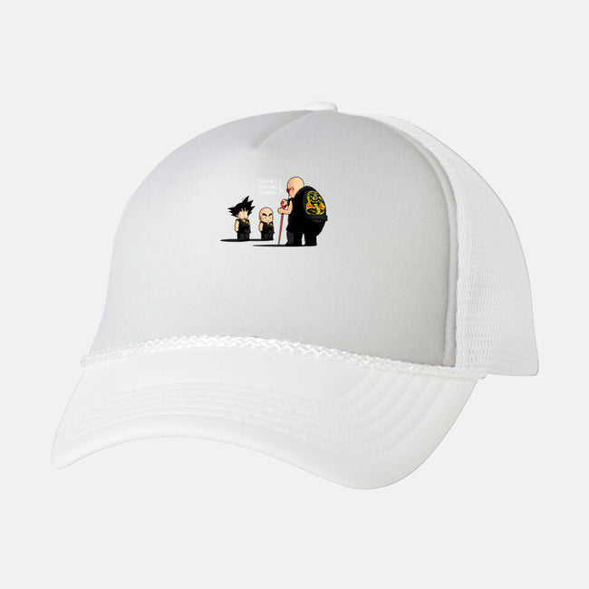 Strike First, Strike Hard-unisex trucker hat-javiclodo