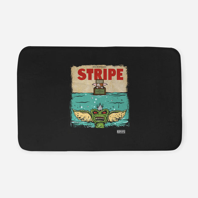 Stripe-none memory foam bath mat-Green Devil