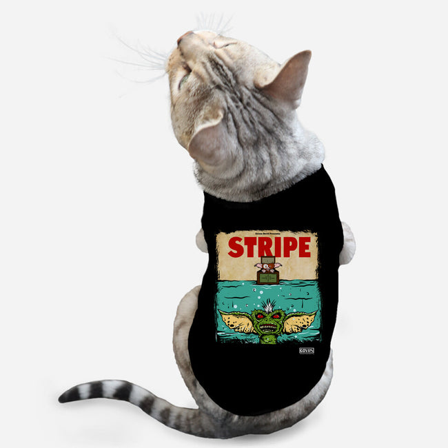 Stripe-cat basic pet tank-Green Devil