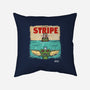 Stripe-none removable cover w insert throw pillow-Green Devil