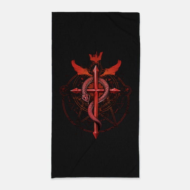 Student of Alchemy-none beach towel-alemaglia