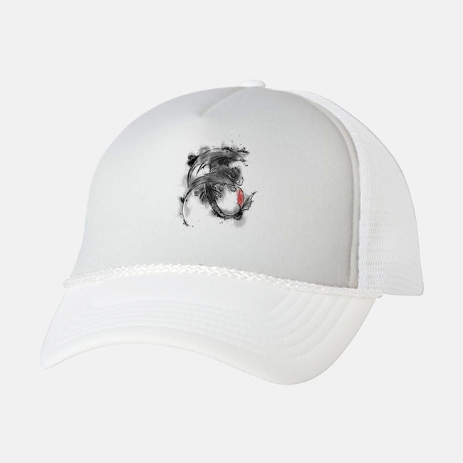 Sumi-e Fury-unisex trucker hat-Daisyart-lab