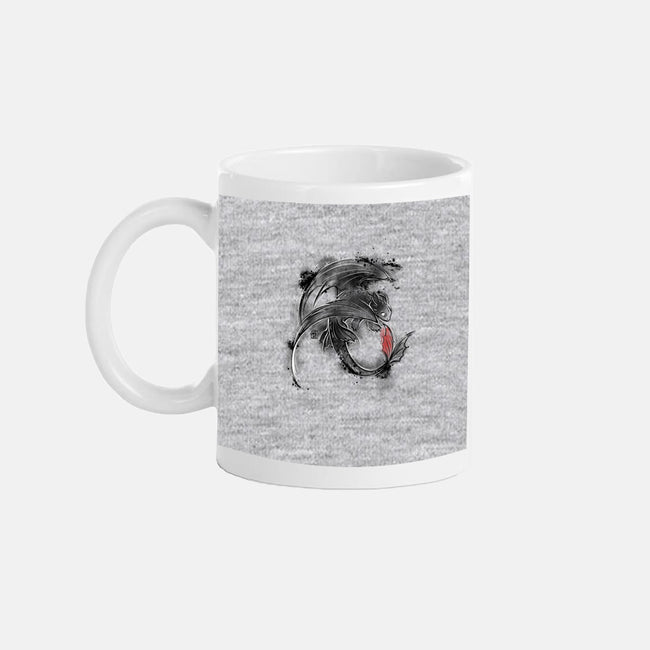 Sumi-e Fury-none glossy mug-Daisyart-lab