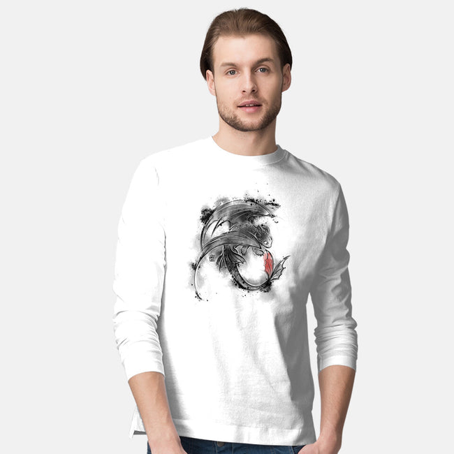 Sumi-e Fury-mens long sleeved tee-Daisyart-lab