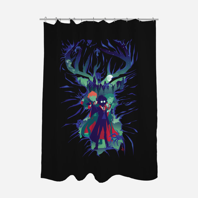 Summoned Guardian-none polyester shower curtain-El Black Bat