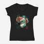 Sun Goddess-womens v-neck tee-etcherSketch