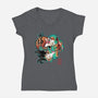 Sun Goddess-womens v-neck tee-etcherSketch