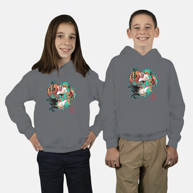 Sun Goddess-youth pullover sweatshirt-etcherSketch