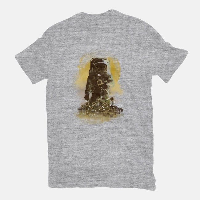 Sunflower Field-womens fitted tee-dandingeroz