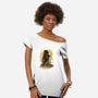 Sunflower Field-womens off shoulder tee-dandingeroz