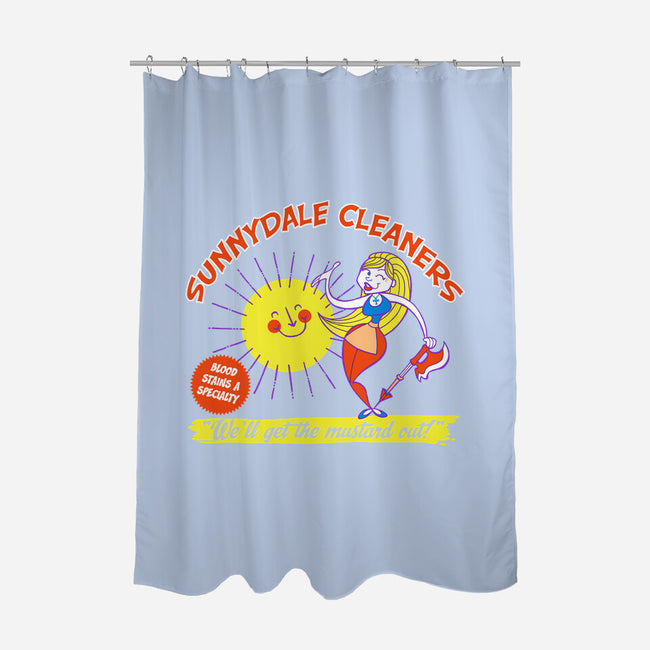 Sunnydale Cleaners-none polyester shower curtain-tomkurzanski