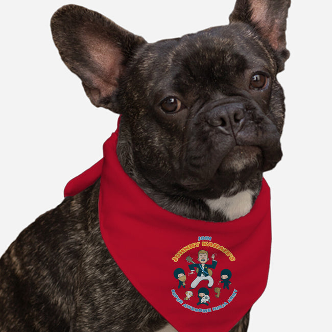 Super Awesome Ninja Army-dog bandana pet collar-queenmob