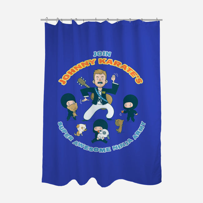 Super Awesome Ninja Army-none polyester shower curtain-queenmob