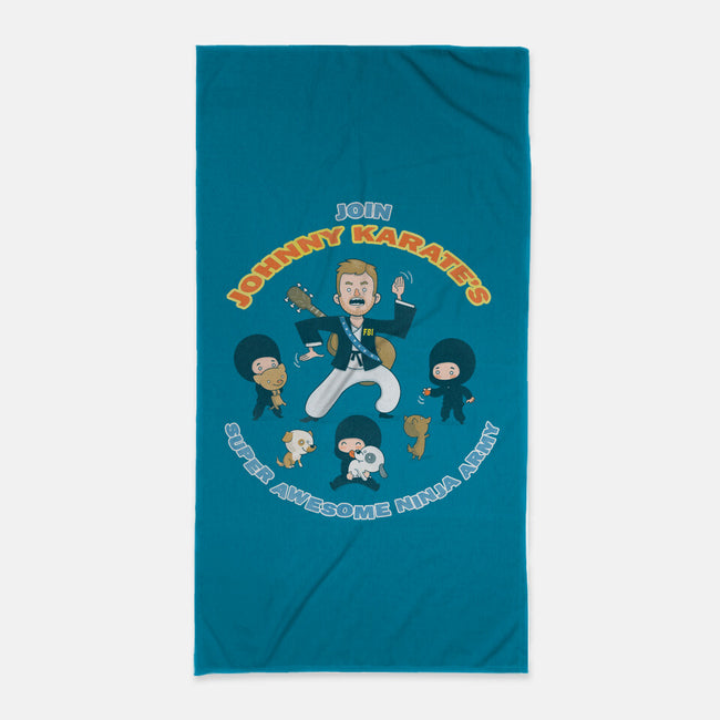 Super Awesome Ninja Army-none beach towel-queenmob