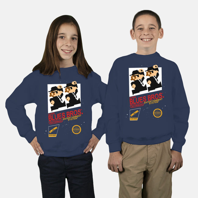 Super Blues Bros-youth crew neck sweatshirt-jango39
