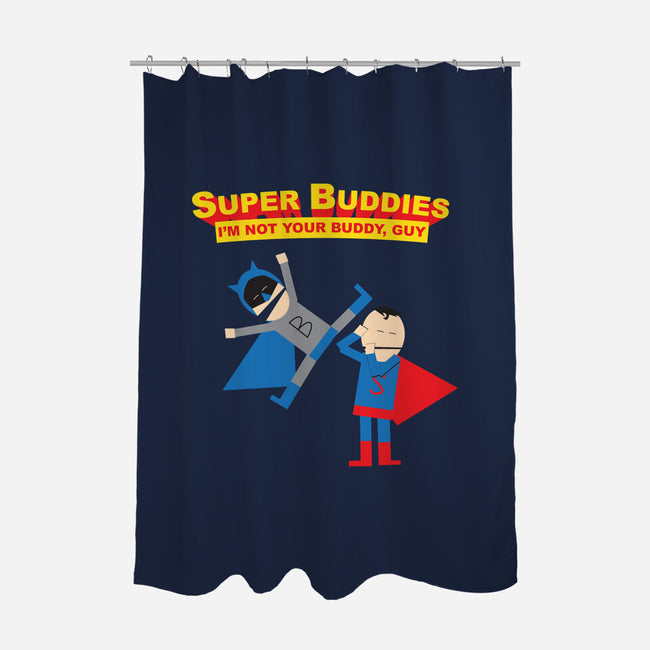 Super Buddies-none polyester shower curtain-zombiemedia