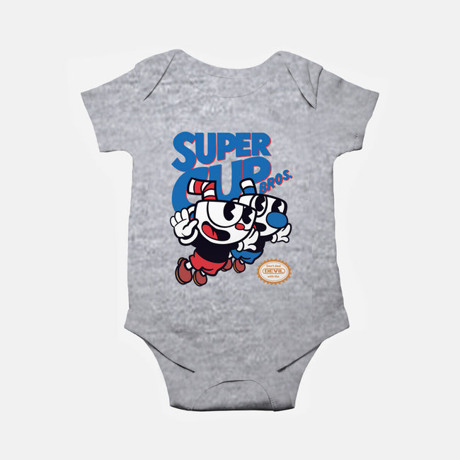 Super Cup Bros.-baby basic onesie-IntergalacticSheep