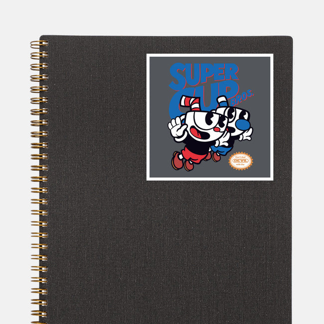 Super Cup Bros.-none glossy sticker-IntergalacticSheep