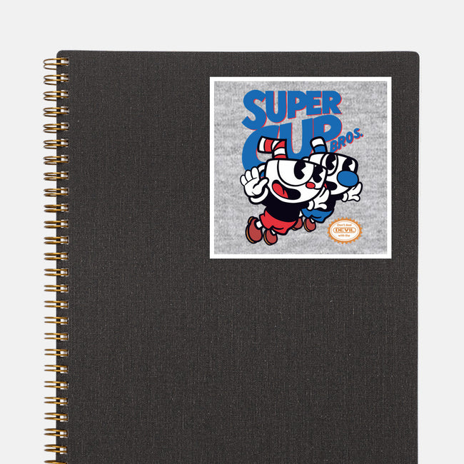 Super Cup Bros.-none glossy sticker-IntergalacticSheep