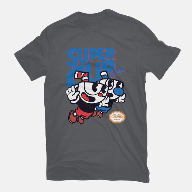 Super Cup Bros.-womens basic tee-IntergalacticSheep