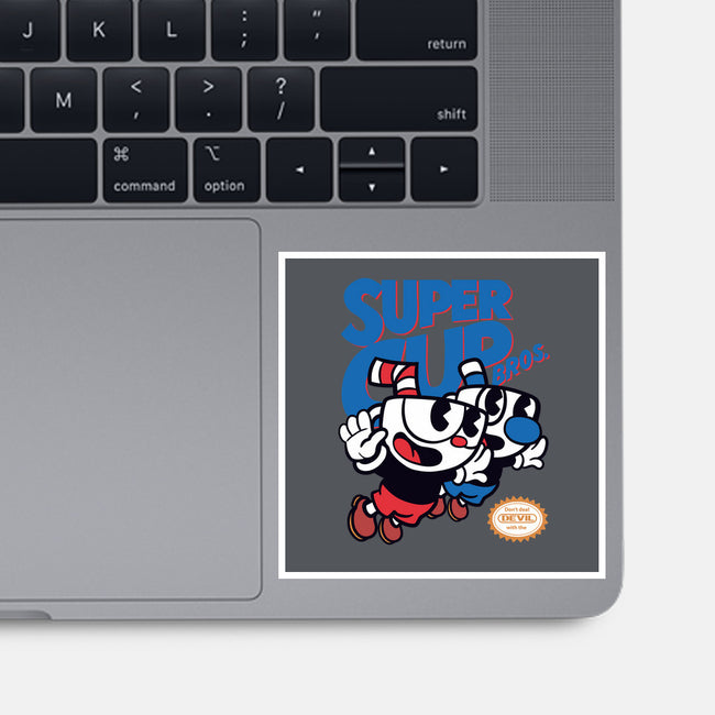 Super Cup Bros.-none glossy sticker-IntergalacticSheep