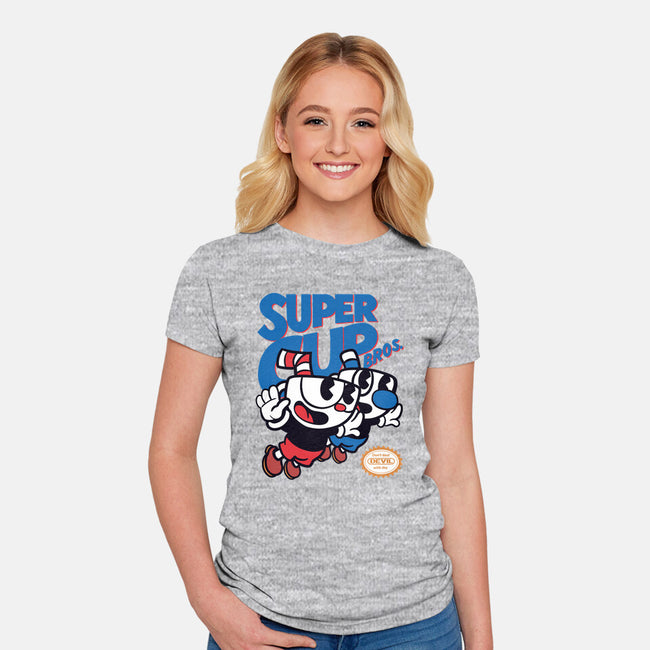 Super Cup Bros.-womens fitted tee-IntergalacticSheep