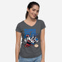 Super Cup Bros.-womens v-neck tee-IntergalacticSheep