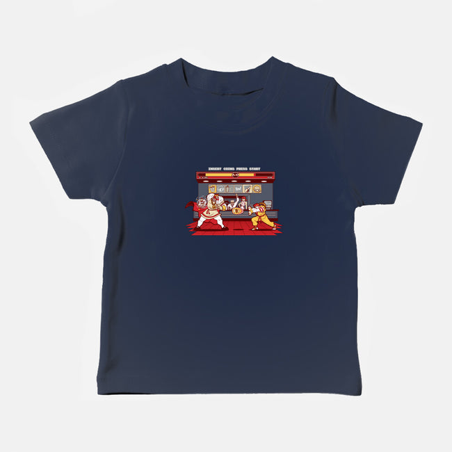 Super Meat Fighter-baby basic tee-Bamboota