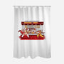 Super Meat Fighter-none polyester shower curtain-Bamboota