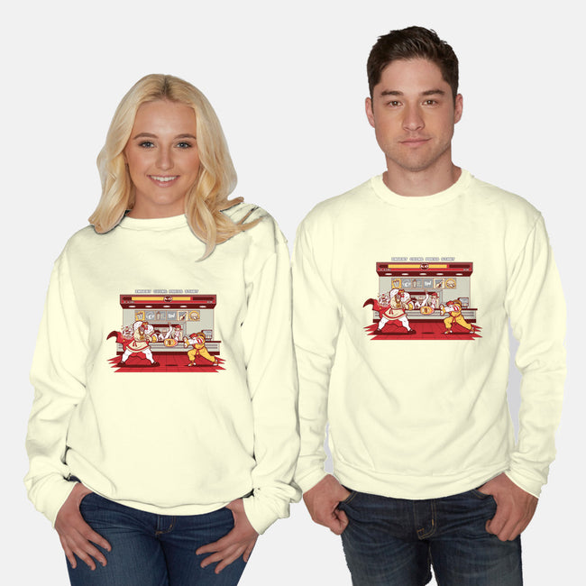 Super Meat Fighter-unisex crew neck sweatshirt-Bamboota