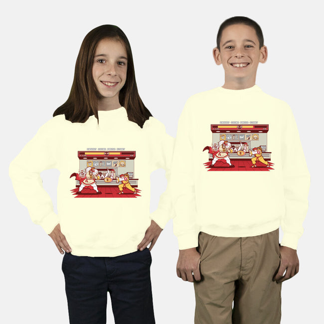 Super Meat Fighter-youth crew neck sweatshirt-Bamboota