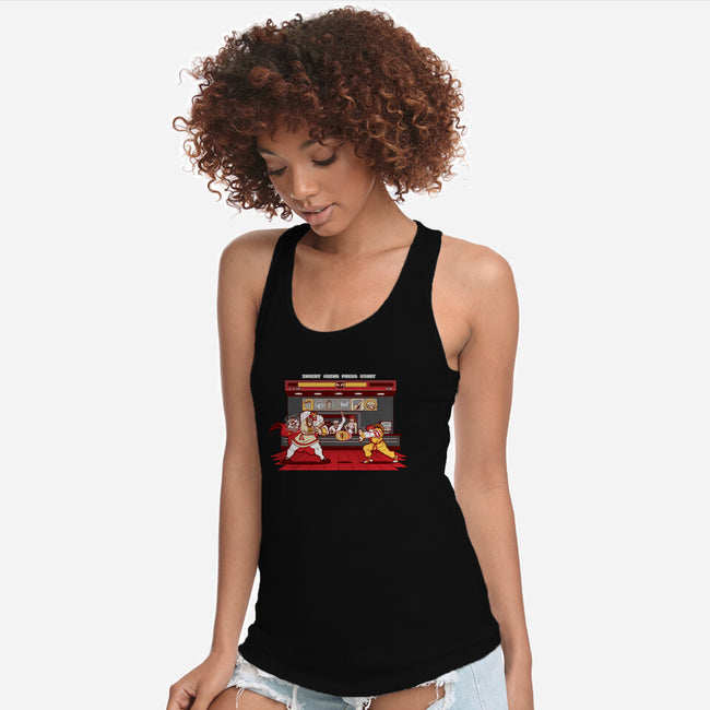 Super Meat Fighter-womens racerback tank-Bamboota