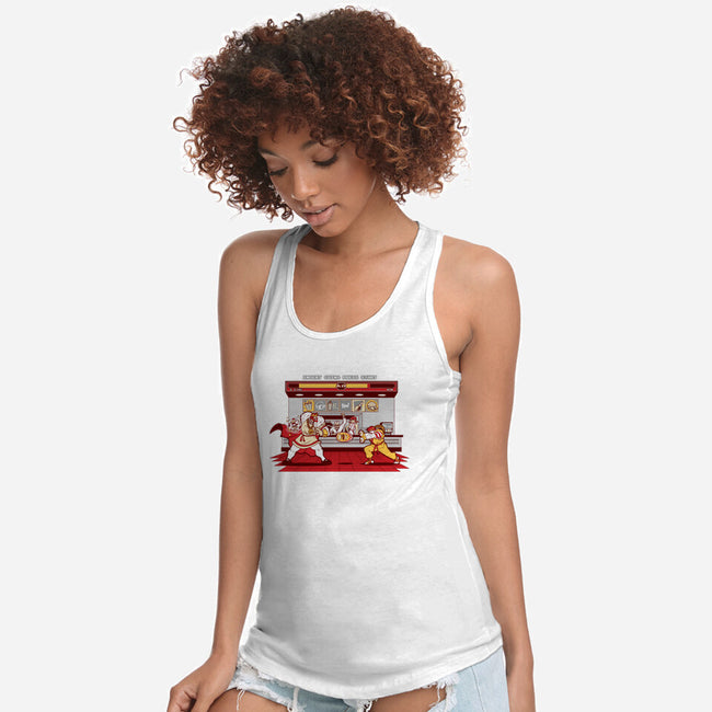 Super Meat Fighter-womens racerback tank-Bamboota
