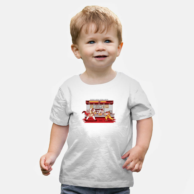 Super Meat Fighter-baby basic tee-Bamboota