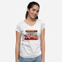 Super Meat Fighter-womens v-neck tee-Bamboota