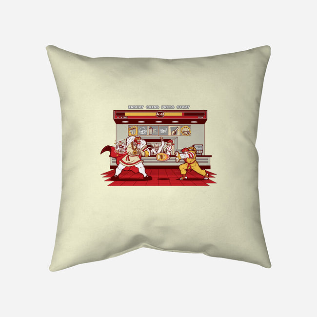Super Meat Fighter-none removable cover throw pillow-Bamboota