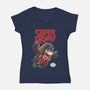 Super Moria Bros-womens v-neck tee-ddjvigo