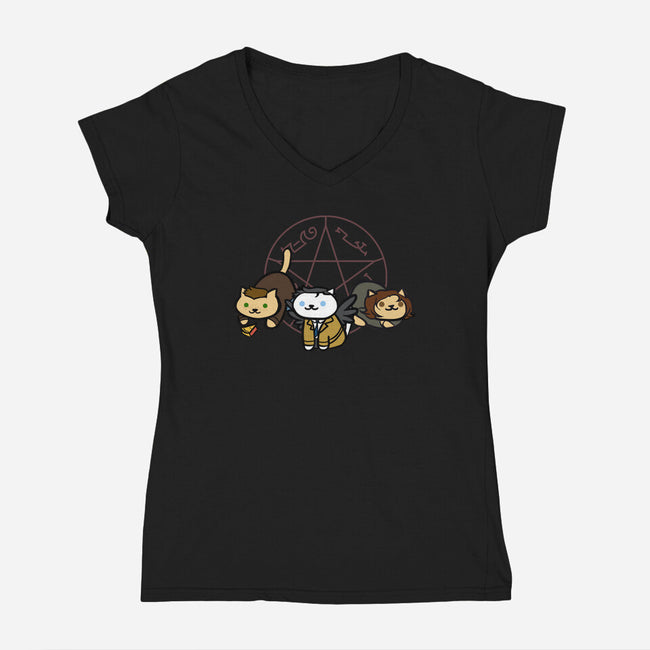 Supercatural-womens v-neck tee-kalgado