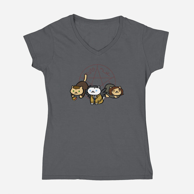 Supercatural-womens v-neck tee-kalgado