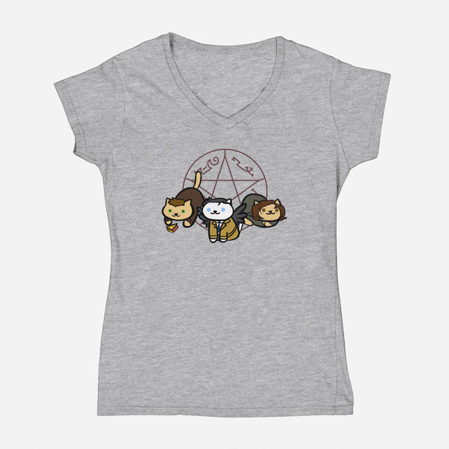 Supercatural-womens v-neck tee-kalgado