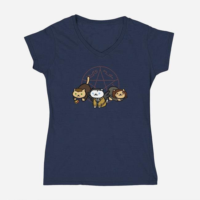 Supercatural-womens v-neck tee-kalgado