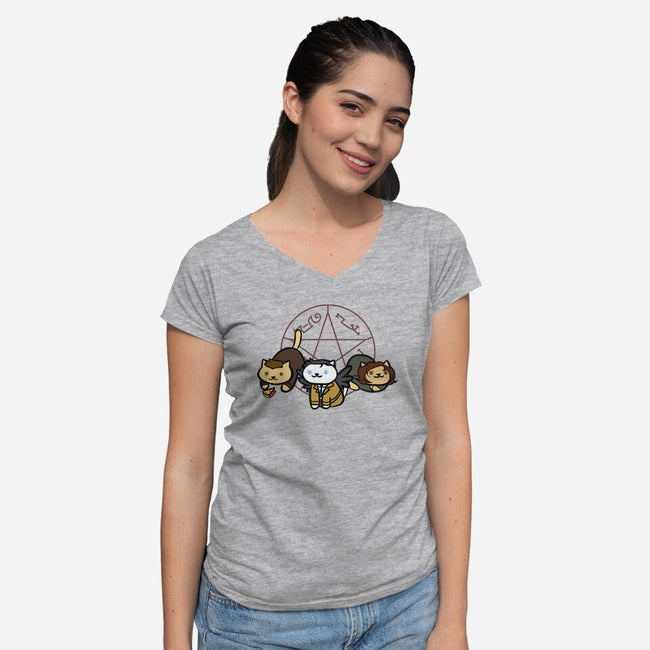 Supercatural-womens v-neck tee-kalgado