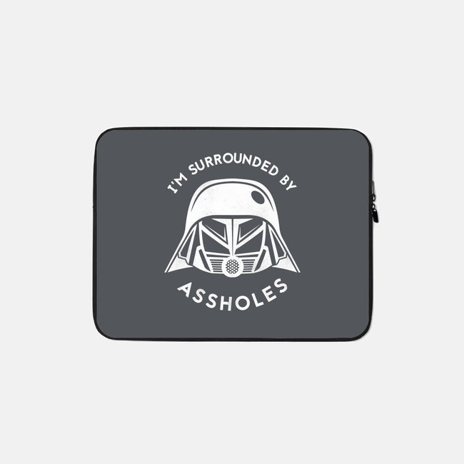 Surrounded By Assholes-none zippered laptop sleeve-JimConnolly