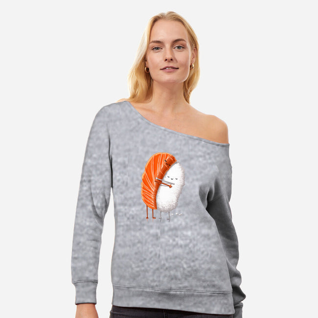 Sushi Hug-womens off shoulder sweatshirt-tihmoller