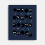 Susuwatari Stripes-none stretched canvas-BlancaVidal