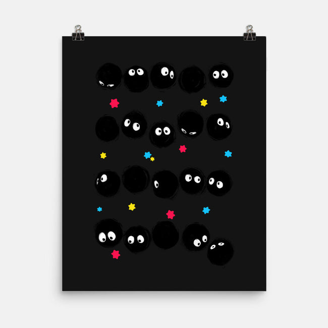 Susuwatari Stripes-none matte poster-BlancaVidal