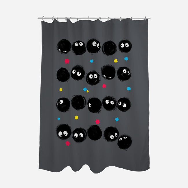 Susuwatari Stripes-none polyester shower curtain-BlancaVidal